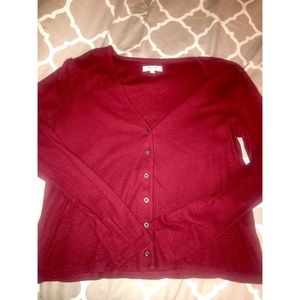 Burgundy/Cranberry Madewell Cardigan